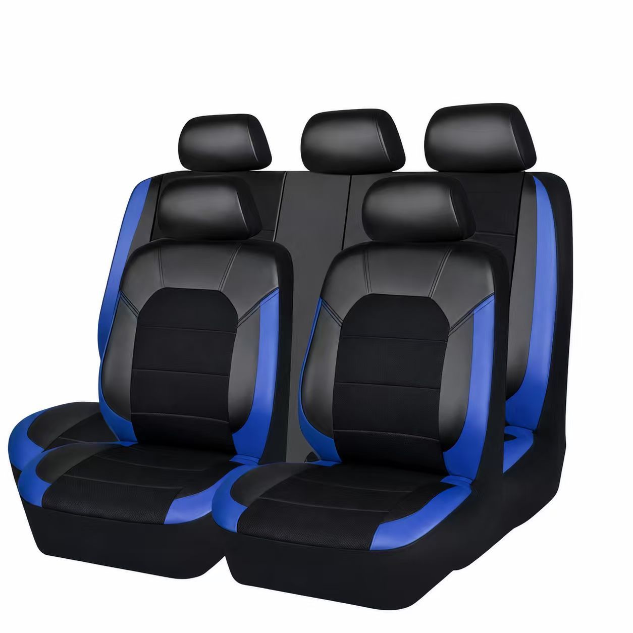 Cross-border foreign trade European and Russian best-selling leather mesh fabric car seat covers, universal breathable full-cover