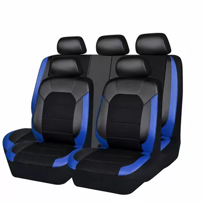 car seat covers, breathable, Universal seat cover - mesh-black-and-blue-full-nine-piece-set-for-the-vehicle