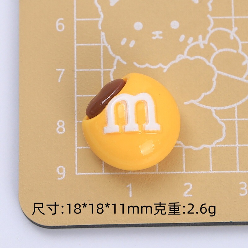 新款多色巧克力夹心M豆手工diy奶油胶树脂配饰小配件饰品材料批发|undefined