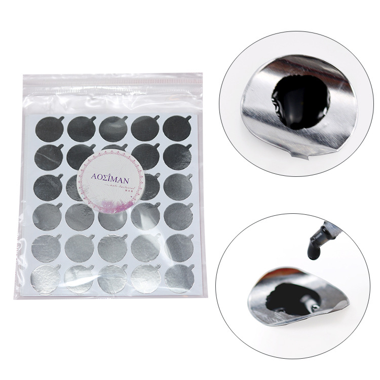 300 Pieces of Eyelash Gel Holder Foil Tray Gel Patch Sticker Eyelash Extension Disposable Gel Pad for Eyes