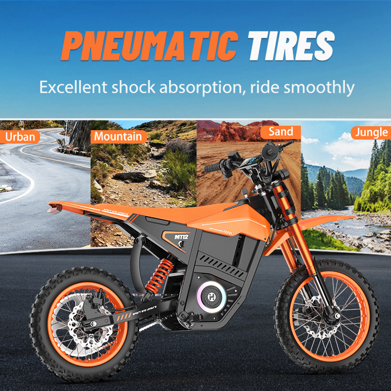 European and American Overseas Warehouse Off-Road Electric Motorcycle 4000W Mountain Dirtbike Racing 17/ 14inch Electric Motorcycle Export