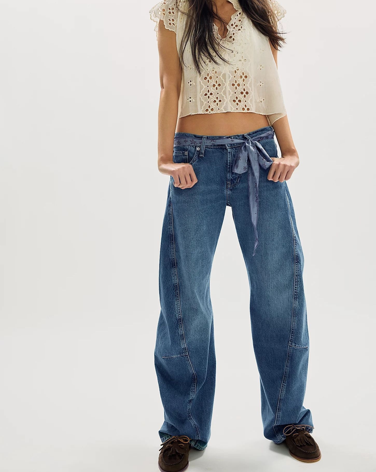 Jeans Rectos para Mujer de Mezclilla, Cintura Media, Ligeramente Elásticos