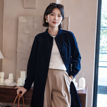 YUN韫新款风衣女中长款单排扣翻领通勤风百搭简约秋季风衣外套