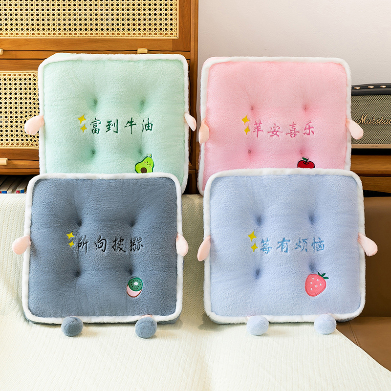 卡通方形水果坐垫学生椅子垫办公室家居沙发垫榻榻米飘窗座垫批发