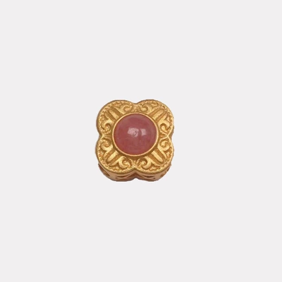 Zərgərlik ara hissələri – red stone five-petal flower accessories