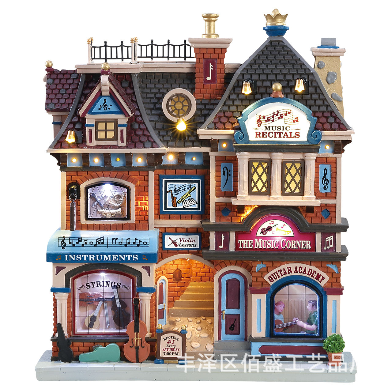 Fábrica personalizada Europa y América de Navidad escena de vacaciones decoración decoración simple decoración escultura de resina decoración