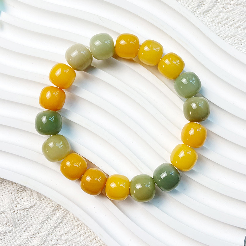 Original Ecología rica multi-tesoro pulsera de raíz de Bodhi color caramelo solo círculo bobinado suave tiro alto tres colores pulsera Bodhi