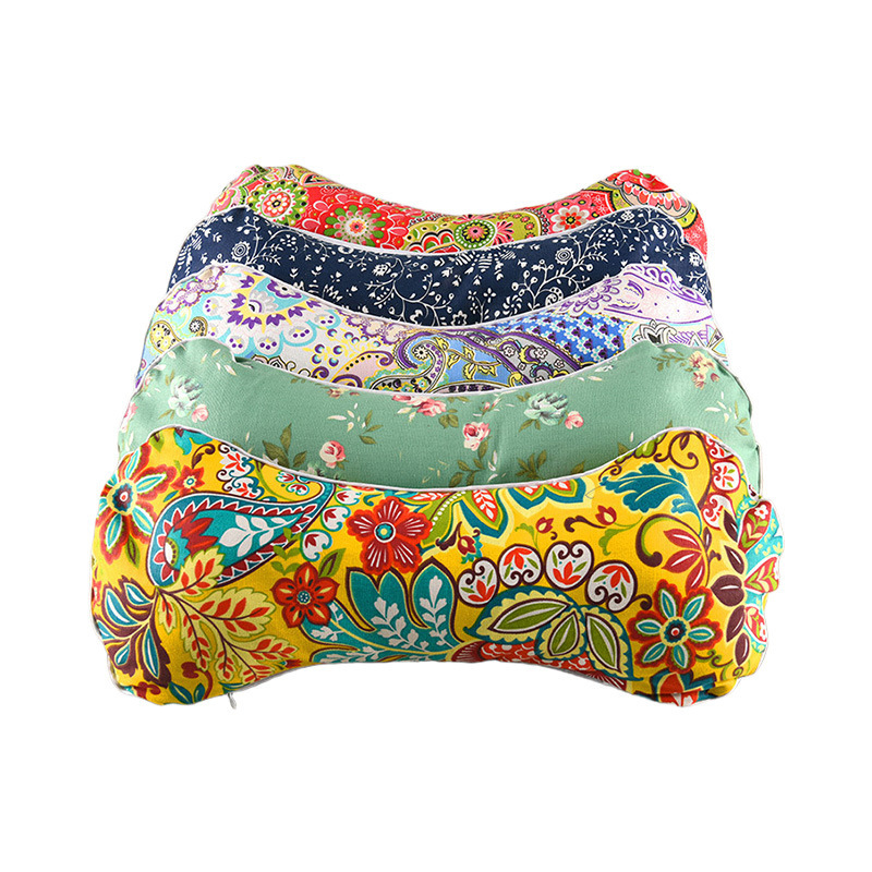 Almohada Cervical de Trigo Sarraceno y Artemisa de Algodón y Cáñamo, Asistencia al Sueño, para Cuello