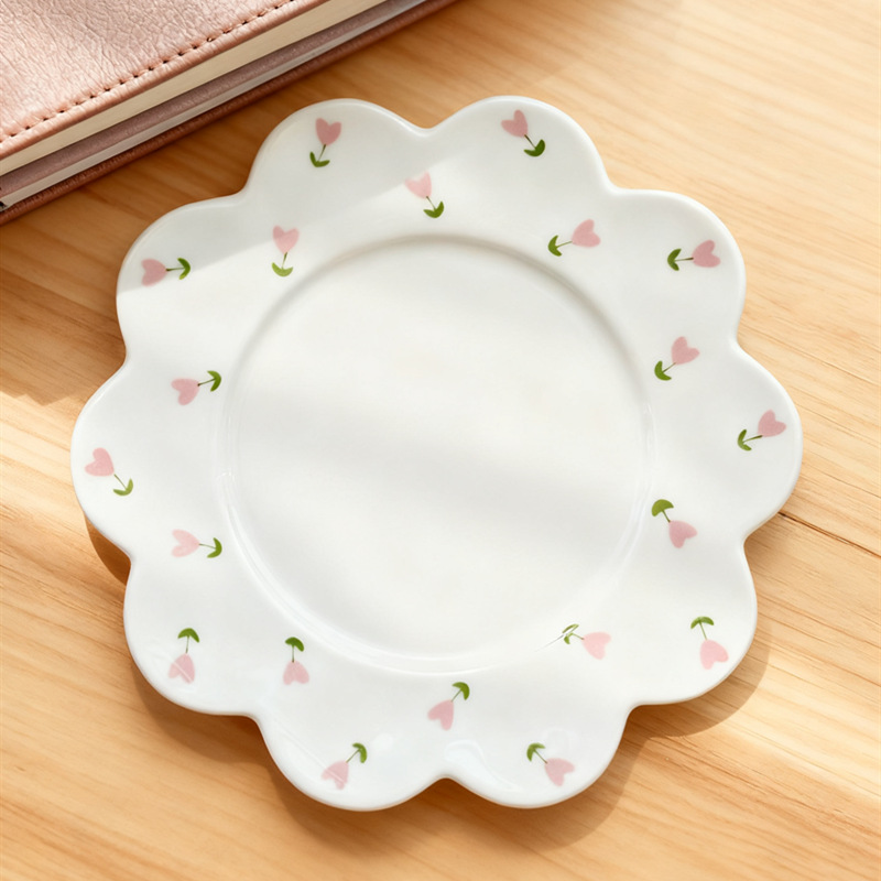 Transfronterizos mano mano pintada golondrina taza de cerámica retró nicho taza de café de desayuno conjunto de plato de taza de té