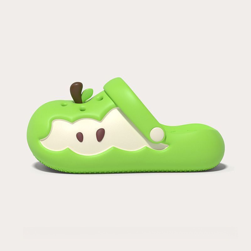 Apple Crocs 夏用滑り止めサンダル 包頭レディース厚底スリッパ|undefined