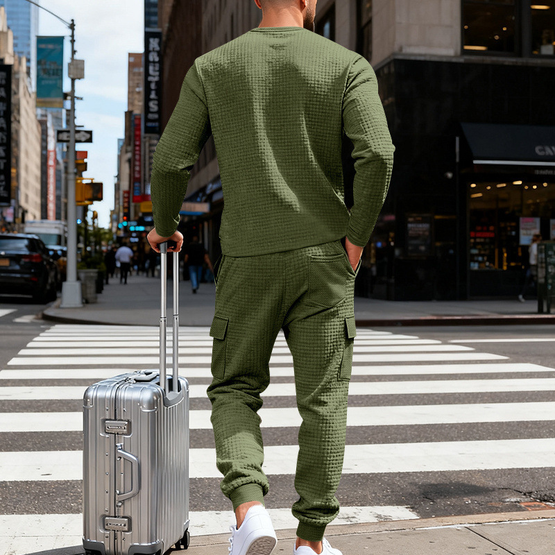 Men's Clothing Men's Heavyweight Long Sleeved Workwear Suit Autumn Winter Outdoor Textured Retro Tough Guy Loose Fit_viptrois.com