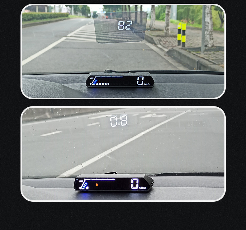 Hud Head-Up Display Obd Multi-Function Car Instrument Oil Temperature Transmission Oil Temperature Monitoring Dual Display S100