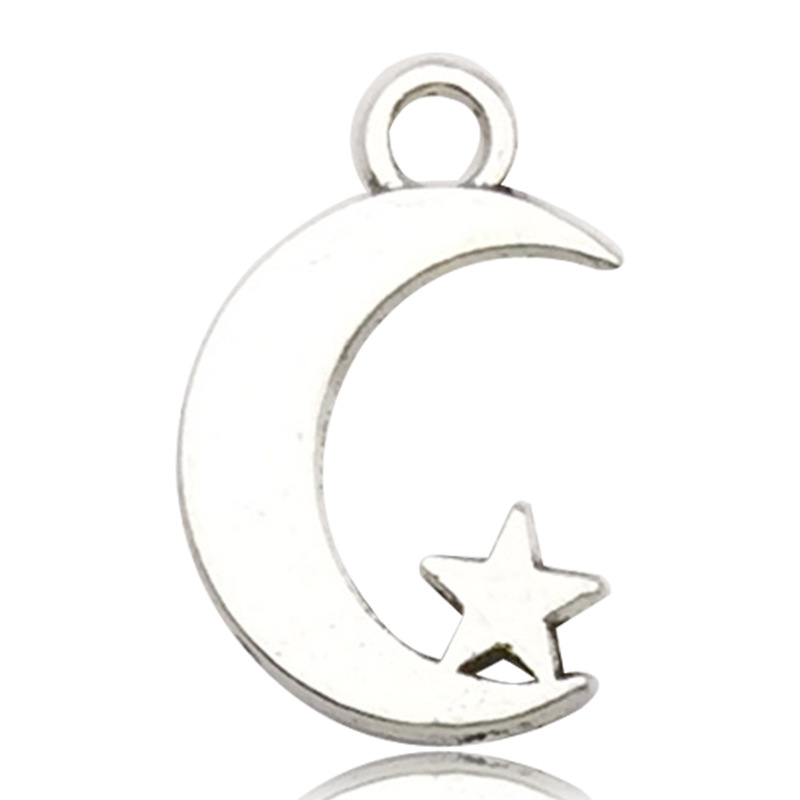 Retro DIY accesorios de joyería de aleación hechos a mano 1 Estrella hueco estrella de cinco puntas collar de meteorito pendientes colgante