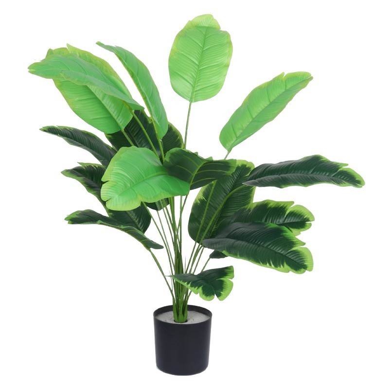 模擬緑の植物、模擬トラベラーズバナナ鉢植え、リビングルーム、オフィス、デスク装飾、ホテル造園、偽植物|undefined