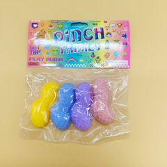 ピンチシミュレーション食品おもちゃピーナッツピンチドーナツソフトプラスチック減圧おもちゃ減圧泥高価値卸売