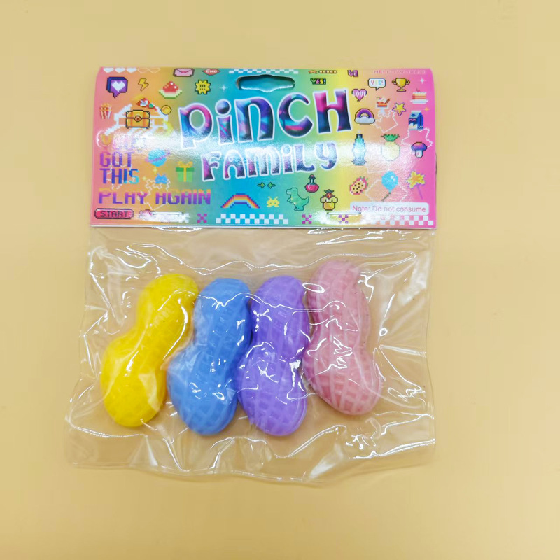 ピンチシミュレーション食品おもちゃピーナッツピンチドーナツソフトプラスチック減圧おもちゃ減圧泥高価値卸売|undefined