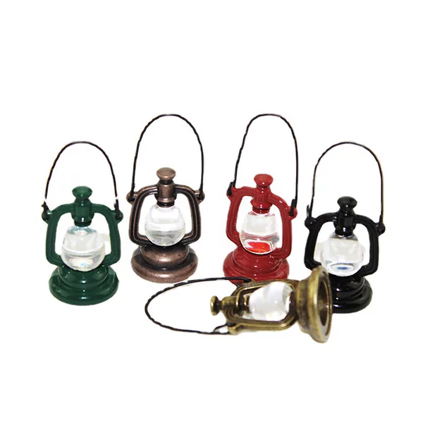 1:12 doll house mini simulation ancient kerosene lamp miniature lighting model simulation ornaments