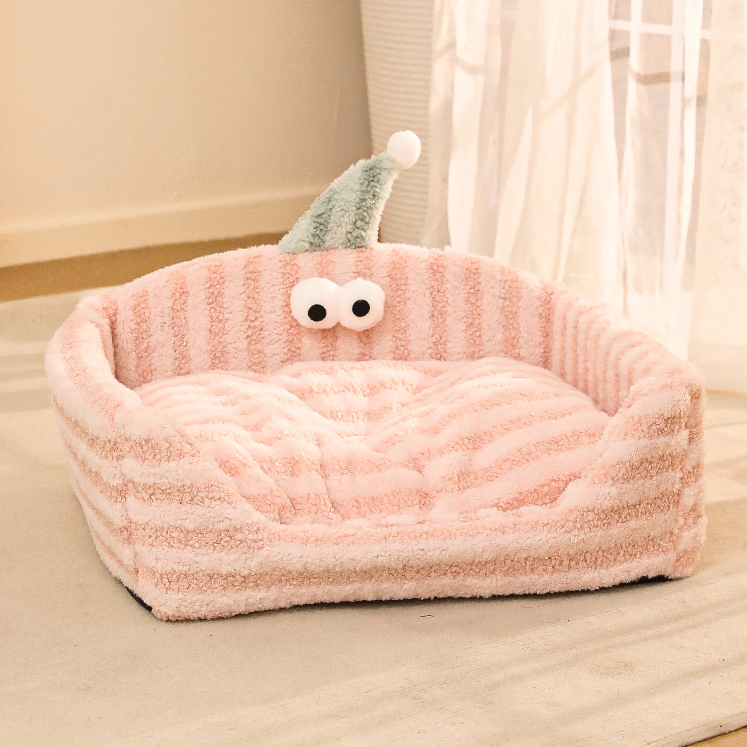 Nuevo otoño y invierno gato nido de cuatro estaciones lunar universal mascota esponja nido cómodo y cálido perro nido cama desmontable y lavable gato