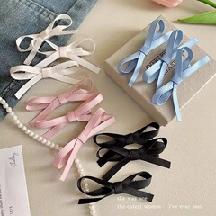 3個入り ~ バレエ少女蝶結びヘアクリップ髪飾りツインテールカモ口クリップ額前髪クリップ髪飾り