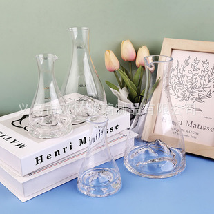 100ml Hand-Blown Peacock Wine Dispenser with Scale, Small and Large Wine Dispenser, Transparent Glass