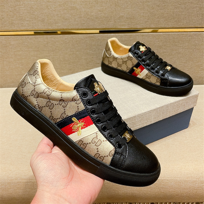 Fucci Little Bee White Shoes Spring & Fall Men's Sneakers High Version Genuine Leather Casual Shoes Fucci Men's Shoes Fucci Little Bee White Shoes Spring & Fall Men's Sneakers High Version Genuine Leather Casual Shoes Fucci Men's Shoes