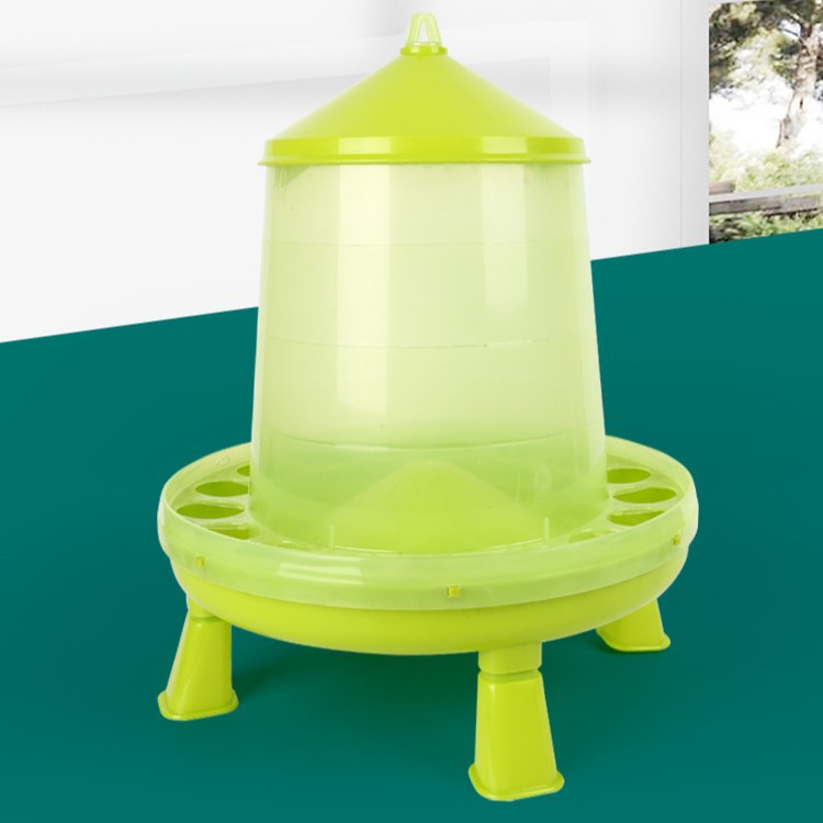 Nuevo cubo de alimentación de malla engrosada con pies cubo de alimentación para pollo, pato, ganso y alimentador de aves de corral para una fácil base de desmontaje