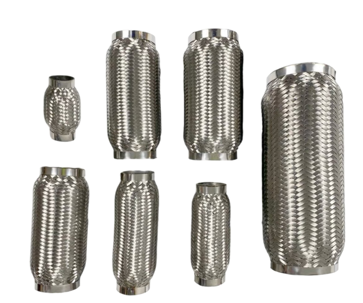 Automobile bellows soft connection automobile three-way catalytic converter exhaust hose shock absorption stainless steel muffler soft net