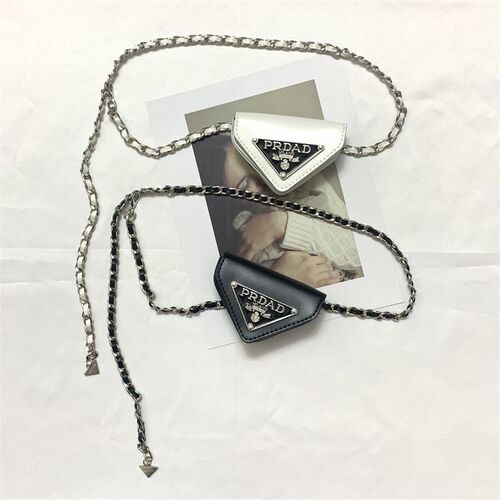Small fragrant waist chain bag accessories women's chain belt bag decoration with skirt jeans suit mini leather small waist bag