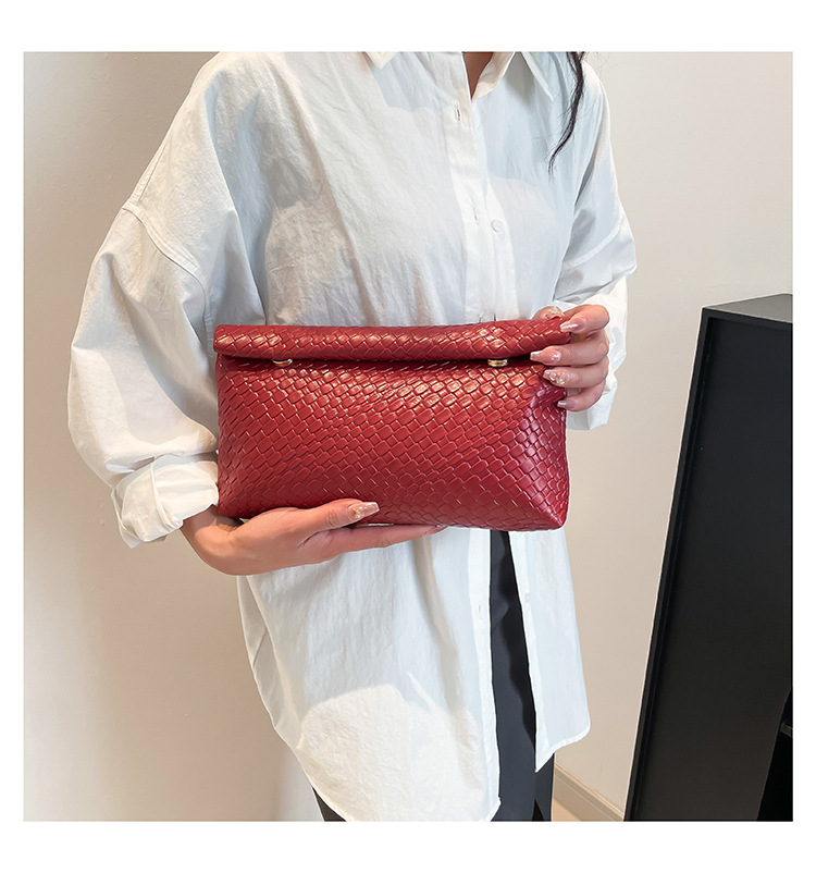 Pu Leather Solid Color Square Clutches display picture 11