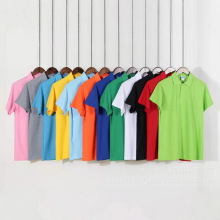 跨境外贸翻领短袖T恤印字团体厂服广告衫Polo衫工作服刺绣logo