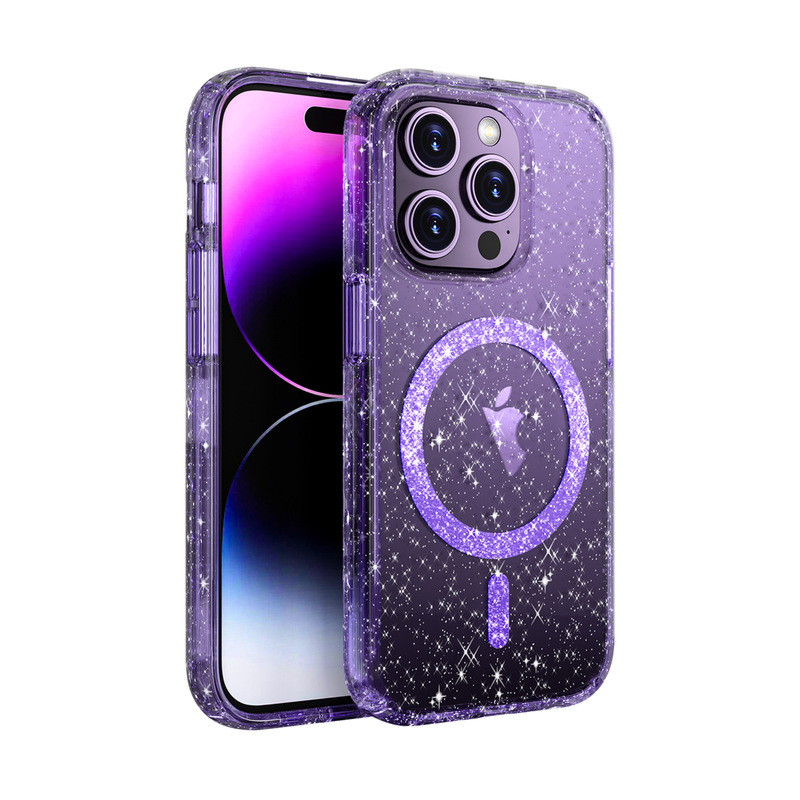 Super Defender Terminator Space Shell Four Corner Anti-Collision Flash Magnetic Series Magsafe Glitter Phone Case Super Defender Terminator Space Shell Four Corner Anti-Collision Flash Magnetic Series Magsafe Glitter Phone Case