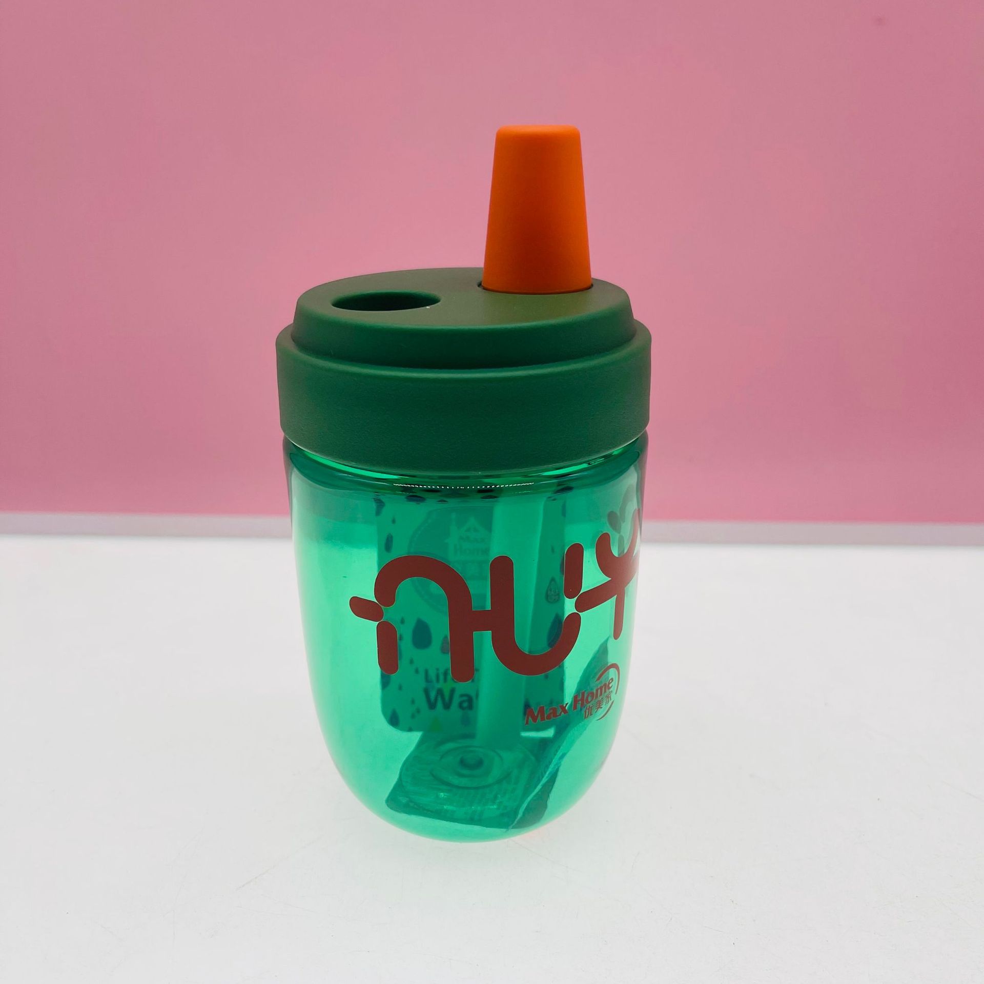 Leche taza de té carta Cola taza de agua al aire libre rebote cubierta taza de agua 450mL taza de paja portátil estudiante taza de plástico