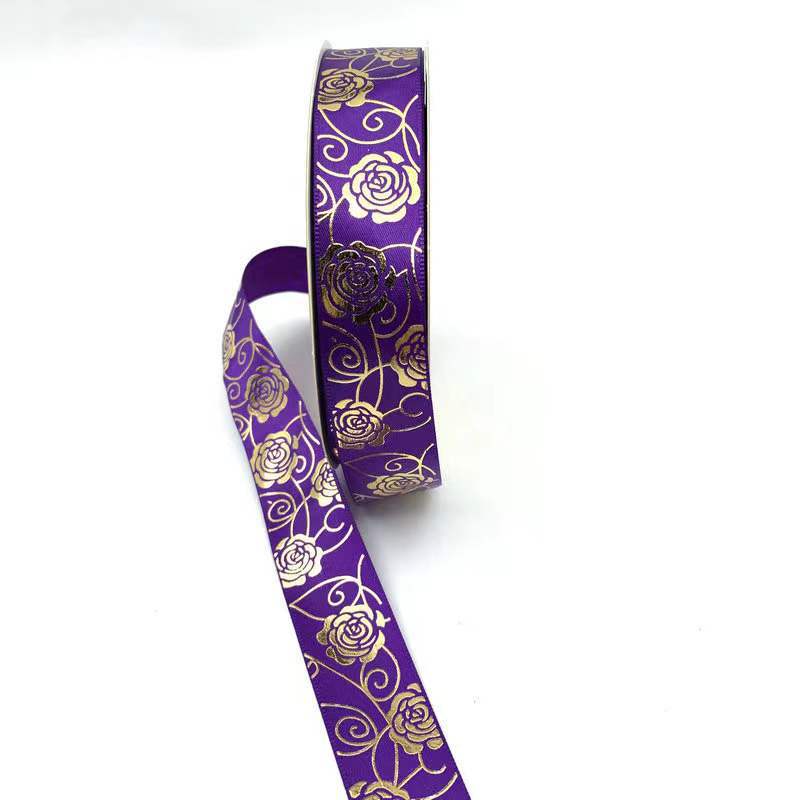 3D caliente sólido dorado rosa cinta flor regalo caja embalaje cinta bar soporte hecho a mano poliéster cinta