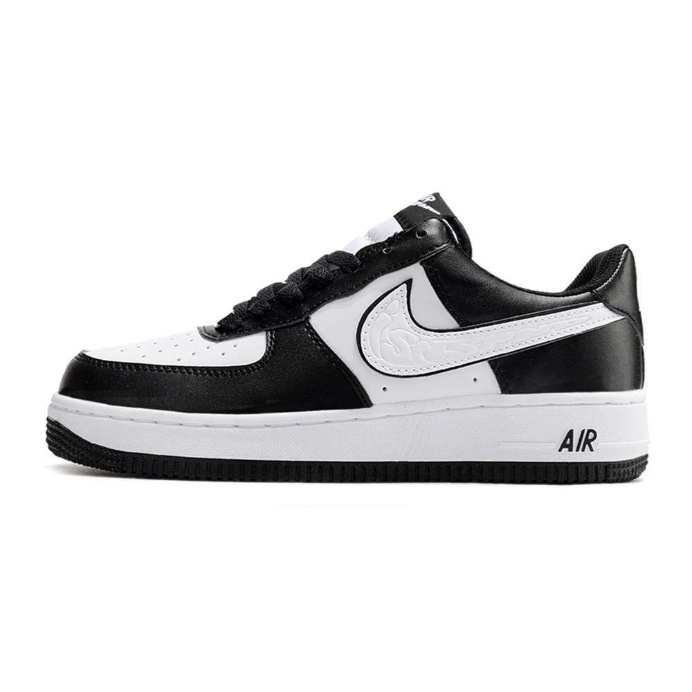 Resistente a la fiebre oficial AF1 blanco y negro panda fuerza aérea 1 zapatos de patina baja para hombres y mujeres zapatos deportivos casuales para correr Putian Dunk