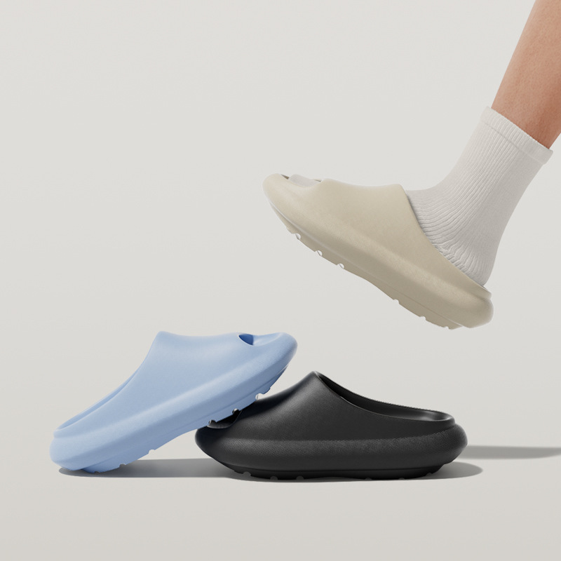 Fudge 2024 New Thick Bottom Slippers Men's Summer Soft Bottom Home Bathroom Wear Non-Slip Sandals for Couples