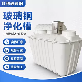 厂家SMC模压玻璃钢净化槽加厚FRP净化槽美丽乡村污水改造设备定制