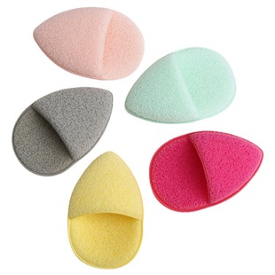 Lazy hydrophilic makeup remover cotton thick hole melon seeds face puff sponge gloves powder puff water droplets finger sleeve face puff