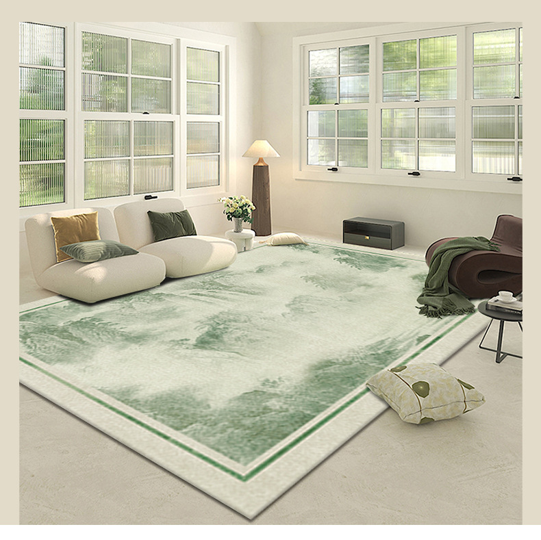 新中式地毯,水墨地毯,客厅地毯,地毯地垫