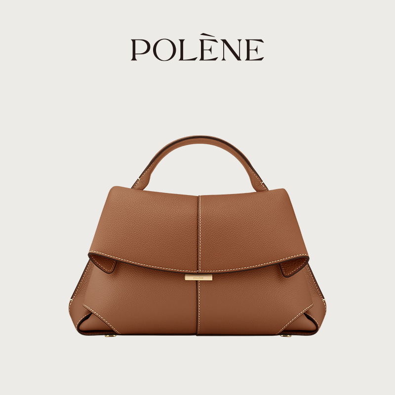 【売れ筋】POLENE スマイルバッグ ニッチデザイン 高級本革 レディースバッグ おしゃれ プリーツ ショルダーハンドバッグ|undefined