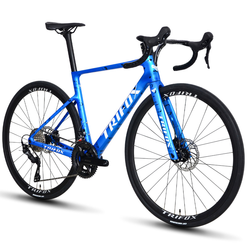 Trifox2026 New Model X9 Bicycle with Fully Internal Cable Routing, Oil Disc Brakes, 24-Speed Endurance Carbon Fiber Road Bike