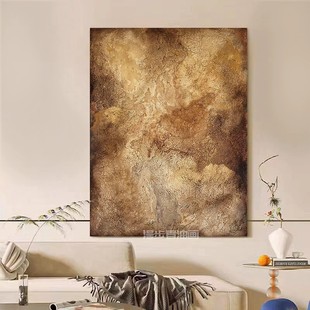 Hand-Painted Oil Painting, Modern B&B, Wabi-Sabi Style Living Room Texture Decorative Painting, Entrance Hall, Restaurant Abstract Acrylic Hanging Painting