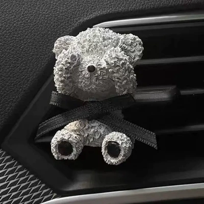 Air Conditioning Air Outlet – Car Perfume Aromatherapy - gray-teddy-bear-floral-fragrance