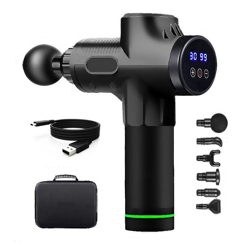 Venta directa de fábrica pistola fascial sin escobillas inteligente pantalla táctil pistola de masaje transfronteriza al por mayor relajación muscular fitness equipo de masaje