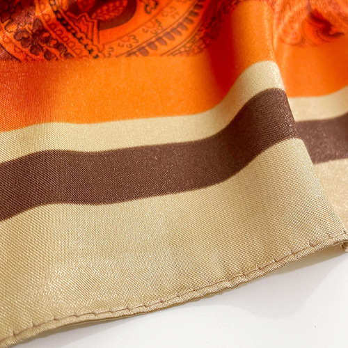 22 New Cashew Print Simulated Silk Scarf Women's European and American 90*90 Square Scarf Women's Fashion Single Product Shawl Supply Batch
