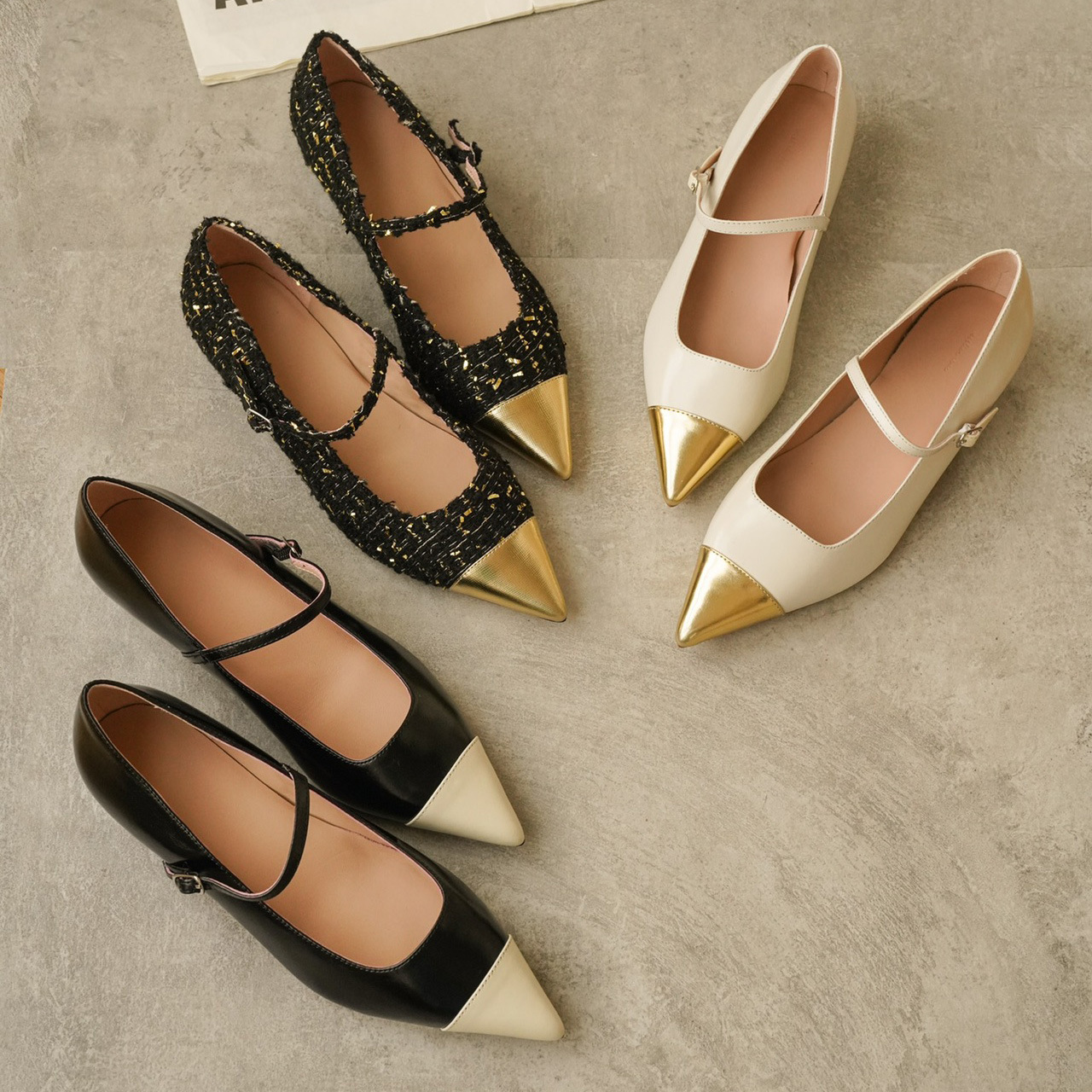 Elegant Mary Jane shoes with a strap flat