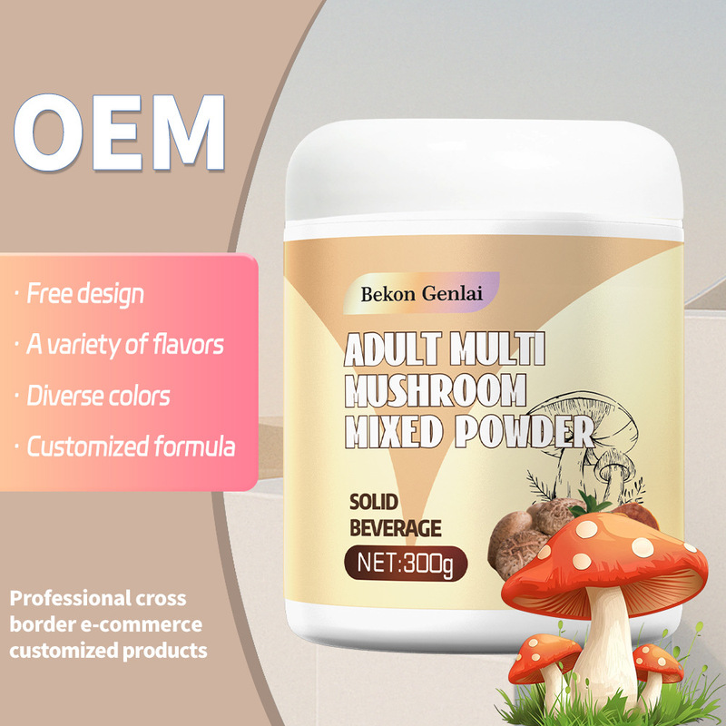 Cross-Border Hot Selling 18 Types of Pink Ganoderma Mushroom Mixed Powder Electrolyte Cranberry Probiotic Collagen Matcha Powder