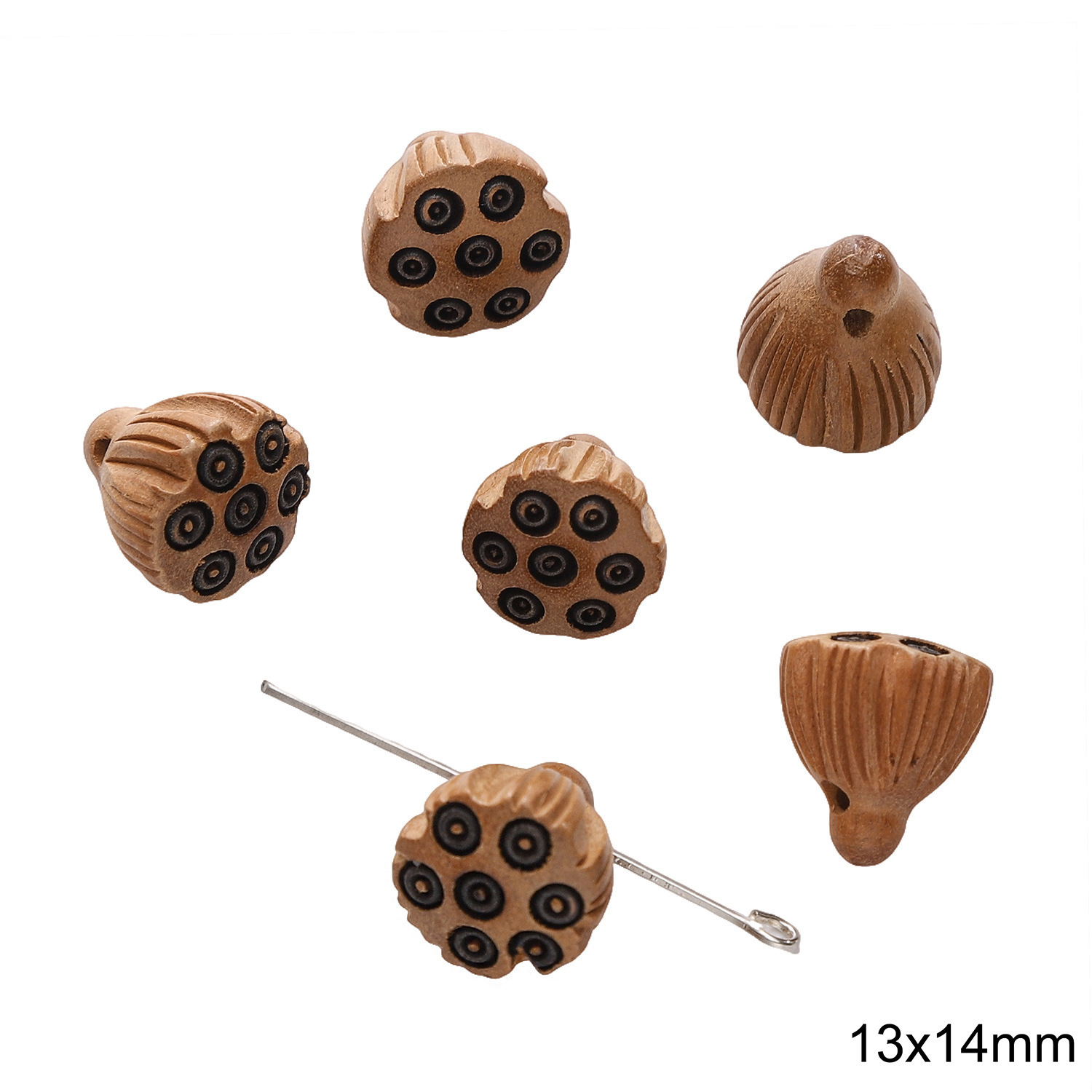 Guofengwen juega Ping An Fu cuentas de madera hechas a mano DIY colgantes de cuentas de cadena de material de teléfono móvil accesorios de cuentas a granel