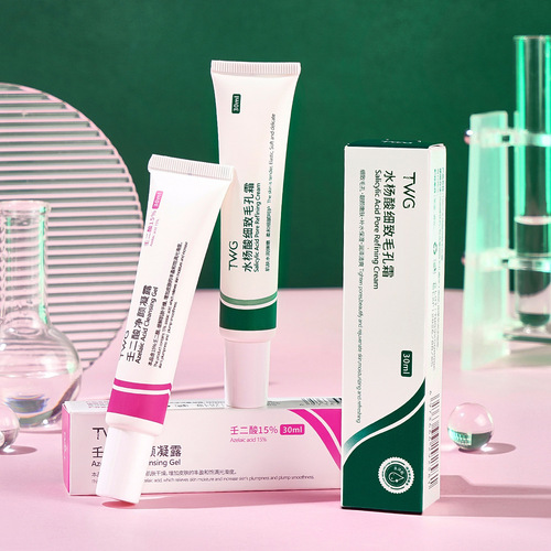 15% Azelaic Acid Purifying Gel Cleansing Cream Blackhead Extracting Liquid Salicylic Acid Pore Refining Cream Hair Replacement