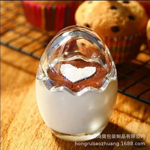 Wholesale Eggshell Glass Cup, High-Looking Pudding Cup, High Temperature Resistant Ice Cream Jelly Cup, Yogurt Special Cup with Lid