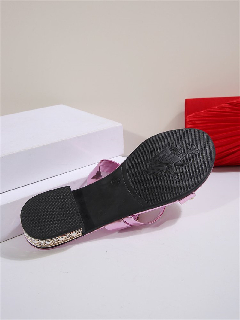 2026 Women's Shoes Fashion Rhinestone Outer Wear Women's Word Sandals Summer New Casual Slippers_vogvips.com
